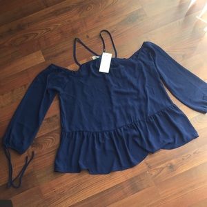 Sienna sky off shoulders halter top